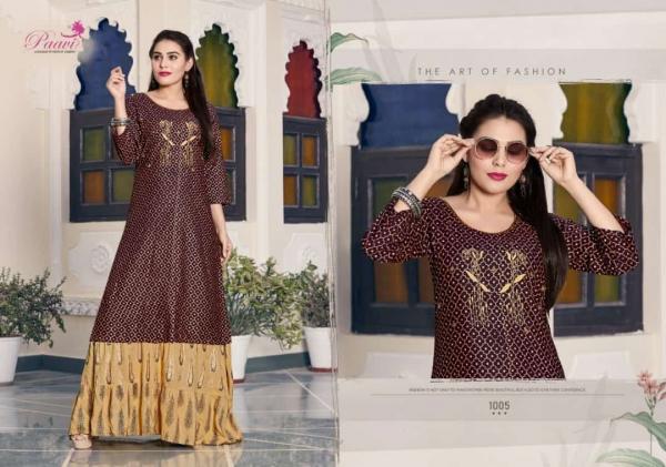 Paavi's Mantra Fancy Rayon Kurti With Skirt 